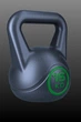 Гиря виниловая для фитнеса и силовых тренировок Power Muscle 16 кг (серо-зеленая) - изображение 4