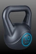 Гиря виниловая для фитнеса и силовых тренировок Power Muscle 10 кг (серо-бирюзовая) - изображение 2