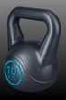 Гиря виниловая для фитнеса и силовых тренировок Power Muscle 10 кг (серо-бирюзовая) - изображение 4