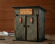Копилка-туалет The Frame Depot деревянная 18х14х11 см Черный (piggy_bank) - изображение 2