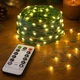 Гирлянда нить светодиодная Роса 200м 2000 Led от сети на зеленой проволоке + пульт ДУ (Теплый белый) - изображение 5