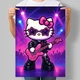 Постер для детской комнаты Hello Kitty с гитарой А3 30х42 см (DYT052_А3) - изображение 1