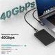 Кабель USB4 Type-C – Type-C Thunderbolt 4 PD240W 8K 40Гбіт/с кутовий 0.5 м - зображення 2
