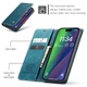 Чохол-книжка CaseMe із нубука для iPhone 13 Бірюзовий - зображення 6