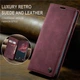Чехол-книжка CaseMe из нубука для Samsung S23 Бордовый - изображение 4