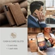 Чехол-книжка CaseMe из нубука для Samsung S23 Светло-коричневый - изображение 5