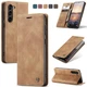 Чехол-книжка CaseMe из нубука для Samsung S23 Светло-коричневый - изображение 6