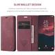 Чехол-книжка CaseMe из нубука для Samsung S23 Бордовый - изображение 6
