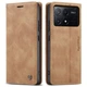 Чехол-книжка CaseMe из нубука для Xiaomi Poco X6 Pro 5G Светло-коричневый - изображение 7