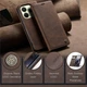 Чехол-книжка CaseMe из нубука для Xiaomi Redmi Note 14 4G (24117RN76G/O) Темно-коричневый - изображение 3