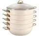 Мантоварка-пароварка с антипригарным покрытием O.M.S. Collection 6091 C-30 см 6,4 л Ivory - изображение 1