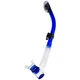 Трубка для дайвинга с двумя клапанами Marlin Dry Lux Blue/trans - изображение 2