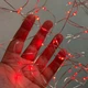 Гірлянда Кінський Хвіст 200LED 10 ниток по 2м колір Червоний режим статика та мерехтіння від батарейок - зображення 6