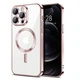 Чехол Fiji Chrome для Apple iPhone 12 Pro Max с MagSafe и защитой камер Rose Gold - изображение 1