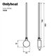 ТЕН для рушникосушки Onlyheat Ivory White 0.9 кВт з трійником - зображення 4