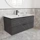 Тумба подвесная с раковиной MVK Vostok Icon 100 В2 1000х450х530 мм Камень Пьетра Гриджо Черный (p2100pg) - изображение 2