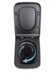 Унитаз подвесной Qtap Gemini Ultra Quiet, с сиденьем Slim Duroplast/Soft-close/Quick Release QT2533076EUQMB - изображение 2