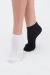 Женские короткие носки 2 пары Giulia WS1 CLASSIC 36/39 Multicolor black white низкие носки Джулия классические - изображение 2