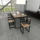 Стул с подлокотниками в стиле лофт EcoLoft Кренто DSP-1287-1 Дуб Аппалачи - изображение 2