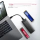 Zewnętrzna kieszeń Axagon EEM2-GTS2 USB-C 10Gbps - M.2 NVMe & SATA SSD THIN SCREWLESS Grey - obraz 8