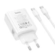 Зарядное устройство с быстрой зарядкой 40W и кабелем Type-C to Type-C HOME C162A 1Type-C Белый - изображение 6