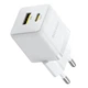 Мережевий зарядний пристрій Baseus Palm Type-C+USB 30W White - зображення 4