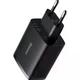 Мережевий зарядний пристрій Baseus Compact Charger 3-USB 17W Black - зображення 5