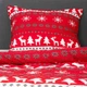 Комплект постільної білизни Homla Renna Підковдра 160 x 200 см + 2 наволочки на подушки 70 x 80 см зі святковим візерунком червоний (5902869942048) - зображення 10