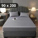 Простыня на резинке Softable Fabric 90×200 , серый— мягкая, плотная, комфортная (KT7006034) - изображение 1