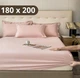 Простыня на резинке Softable Fabric 180×200 , розовый— мягкая, плотная, комфортная (KT7006026) - изображение 1