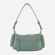 Сумка багет седло женская из искусственной кожи маленькая Armani Exchange Large Shoulder Bag With Side Pockets XW000405AF12589U7231 Зеленая (82434543916) - изображение 4