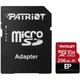 Карта памяти Patriot LX microSDXC 256GB UHS-I U3 V30 A1 EP + SD adapter (PEF256GEP31MCX) [113855] - изображение 1