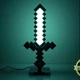 2025 Minecraft ночник Алмазный меч 39см My World 3D светильник/LED/сьемный/питание USB - изображение 3