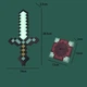 2025 Minecraft ночник Алмазный меч 39см My World 3D светильник/LED/сьемный/питание USB - изображение 8