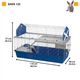 Клітка для кроликів та гризунів Ferplast Barn 120 119х58х77 см. Сіра (57069021) - зображення 10