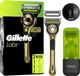 Станок Gillette Labs Champion Gold Edition с чистящим элементом 5 лезвий 2 картриджа с настенным креплением и футляром - изображение 1