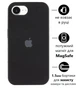 Чохол Silicone Premium case MagSafe з захистом камери та дисплея для iPhone 16e та iPhone 17e Full Protective black 2358 - зображення 1