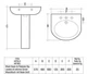 Комплект раковина + ножка RAK Ceramics Cynthia Wash Basin (57 см) Бордовый HDSYR_2599 - изображение 2