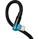 Дата кабель USB-C to Lightning 1.0m 20W 90° corner black/blue Baseus (CAVP000221) - зображення 4