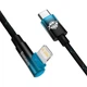 Дата кабель USB-C to Lightning 1.0m 20W 90° corner black/blue Baseus (CAVP000221) - зображення 2