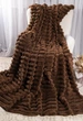 Плед покрывало шарпей королевский полуторный 150 х 200 Brown широкая полоска 6 см коричневый - изображение 1