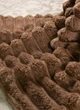 Плед покрывало шарпей королевский полуторный 150 на 200 Caramel широкая полоска 6 см - изображение 4