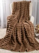 Плед покрывало шарпей королевский полуторный 150 на 200 Caramel широкая полоска 6 см - изображение 7
