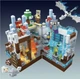 Конструктор LED Майнкрафт Minecraft Зима 868 деталей Деревня, крепость, ферма, битва+ человечки + свет - изображение 3