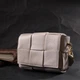Вечерняя женская сумка с переплетами из натуральной кожи Vintage 22311 Белая - изображение 7
