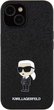 Etui Karl Lagerfeld Fixed Glitter Ikonik Logo Metal Pin do Apple iPhone 15/14/13 Black (KLHCP15SGKNPSK) - obraz 2
