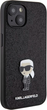 Etui Karl Lagerfeld Fixed Glitter Ikonik Logo Metal Pin do Apple iPhone 15/14/13 Black (KLHCP15SGKNPSK) - obraz 3