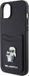 Etui Karl Lagerfeld Saffiano Cardslot Karl&Choupette Metal Pin do Apple iPhone 15/14/13 Black (KLHCP15SSAPKCNPK) - obraz 4