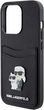 Etui Karl Lagerfeld Saffiano Cardslot Karl&Choupette Metal Pin do Apple iPhone 15 Pro Black (KLHCP15LSAPKCNPK) - obraz 6