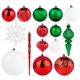 Набір ялинкових кульок Vilde 839482 ударостійкі 5 / 6 / 8 / 10 / 12 см 57 шт (8721037248006) - зображення 4